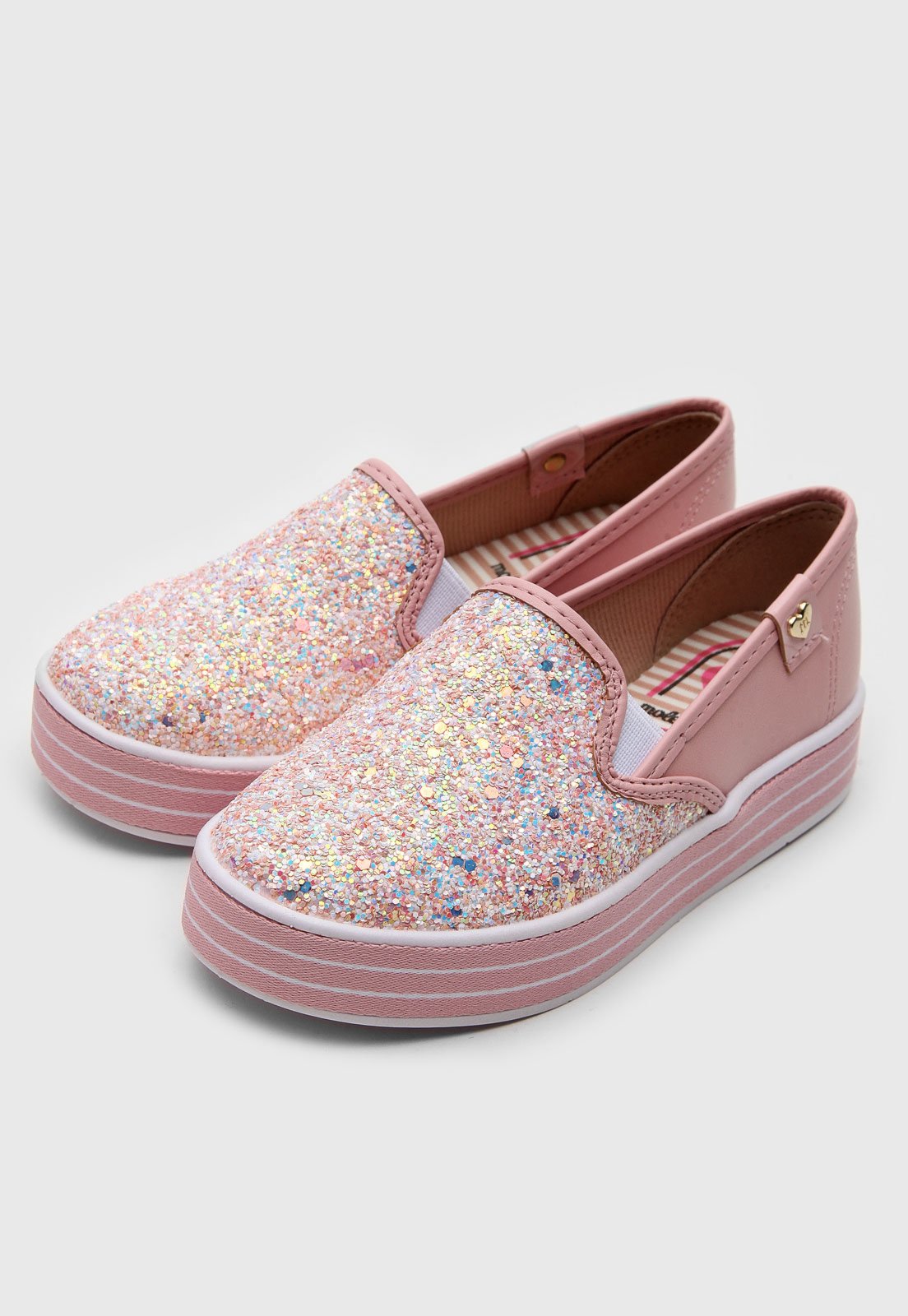 Slip on sales molekinha glitter