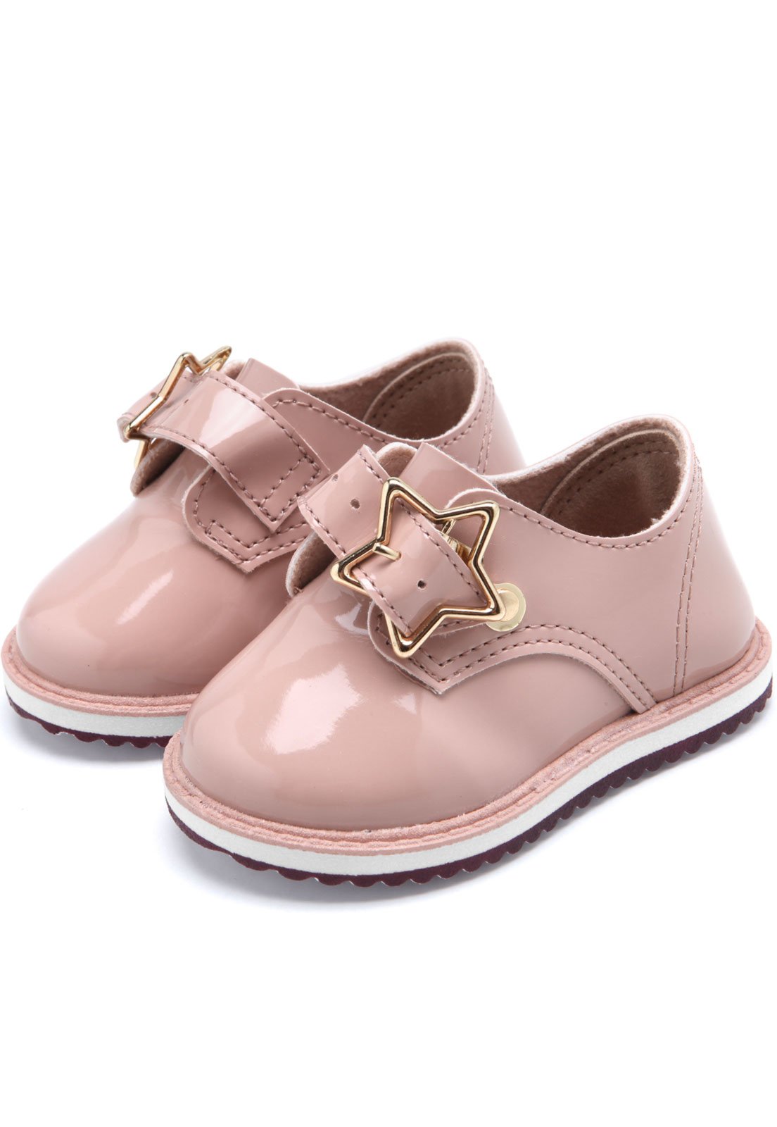 tênis molekinha verniz rosa