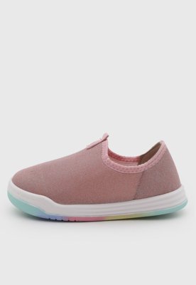 Tênis Infantil Molekinha Slip On Rosa