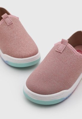 Tênis Infantil Molekinha Slip On Rosa
