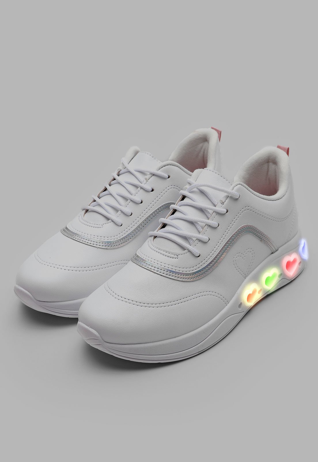 Tenis led branco sales infantil