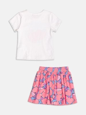 Conjunto Momi Menina Rosa de Maçãs com Strass