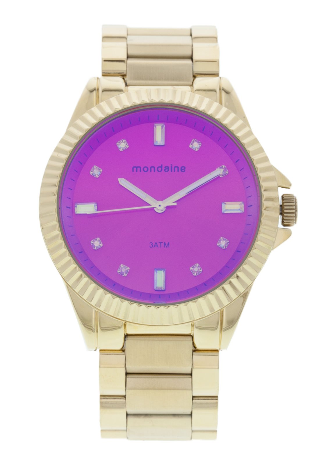 relogio mondaine feminino fundo rosa