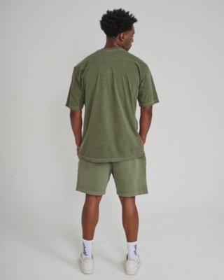 Camiseta Oversized Estampada Script - Verde Estonado