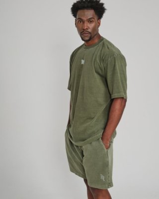 Camiseta Oversized Estampada Script - Verde Estonado