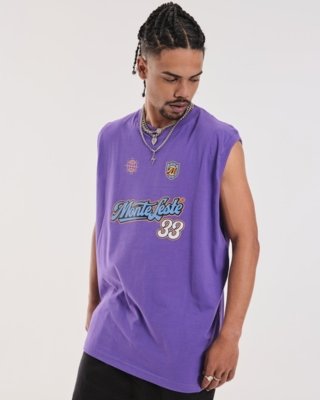 Regata Oversized Estampada - 33 Roxo