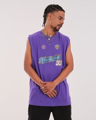 Regata Oversized Estampada - 33 Roxo