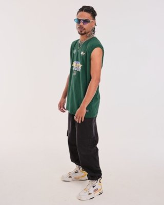 Regata Oversized Estampada - 8 Verde