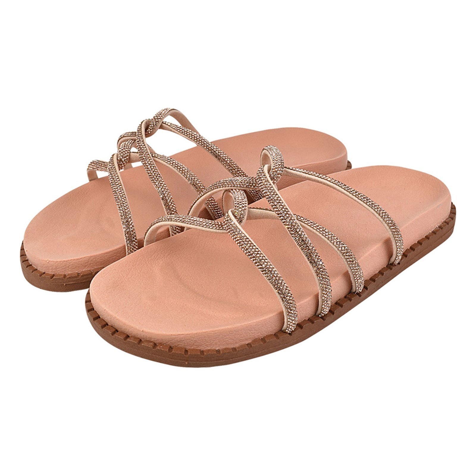 Sandália Dafiti Shoes Tiras Rosa - Compre Agora