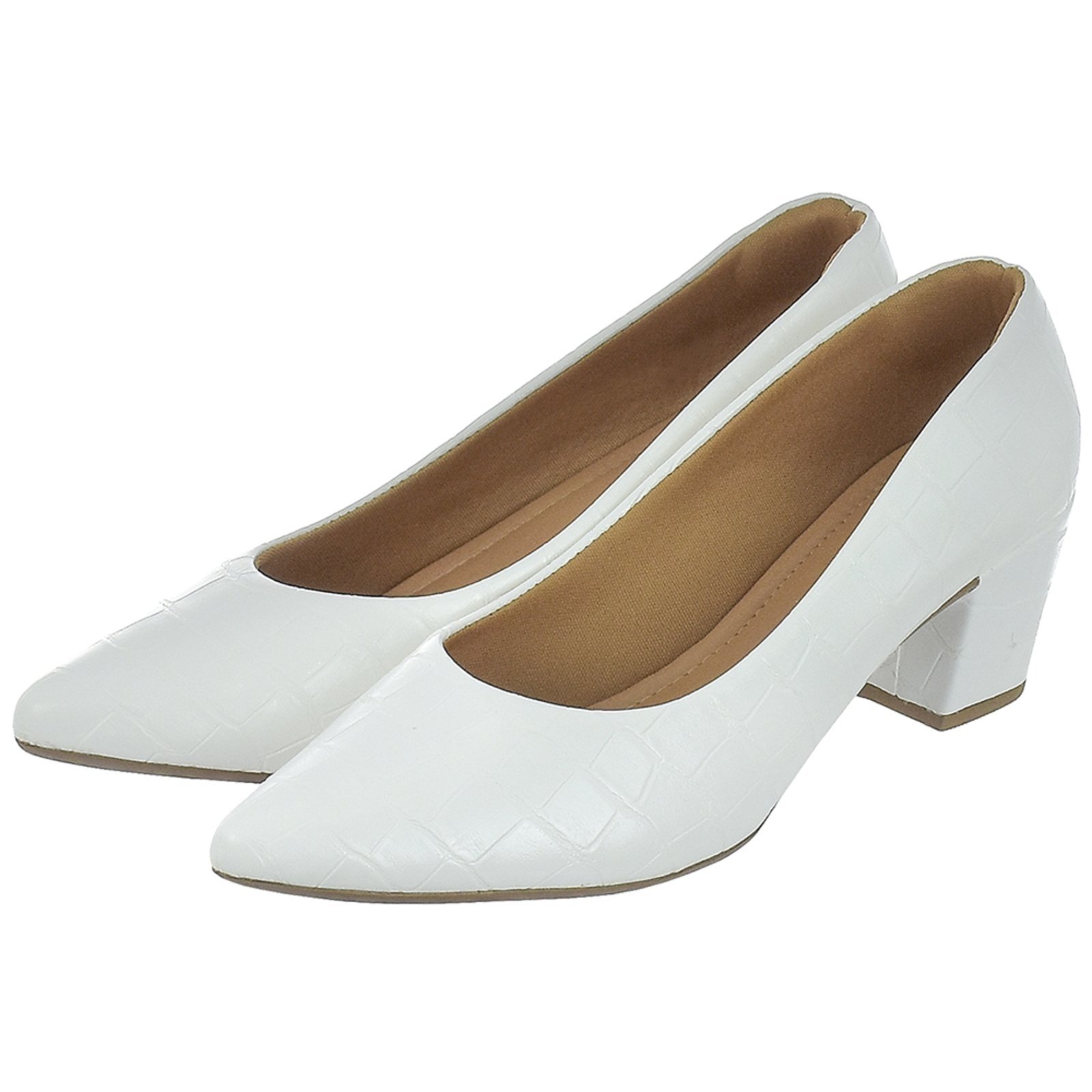 Scarpin DAFITI SHOES Salto Fino Branco - Compre Agora