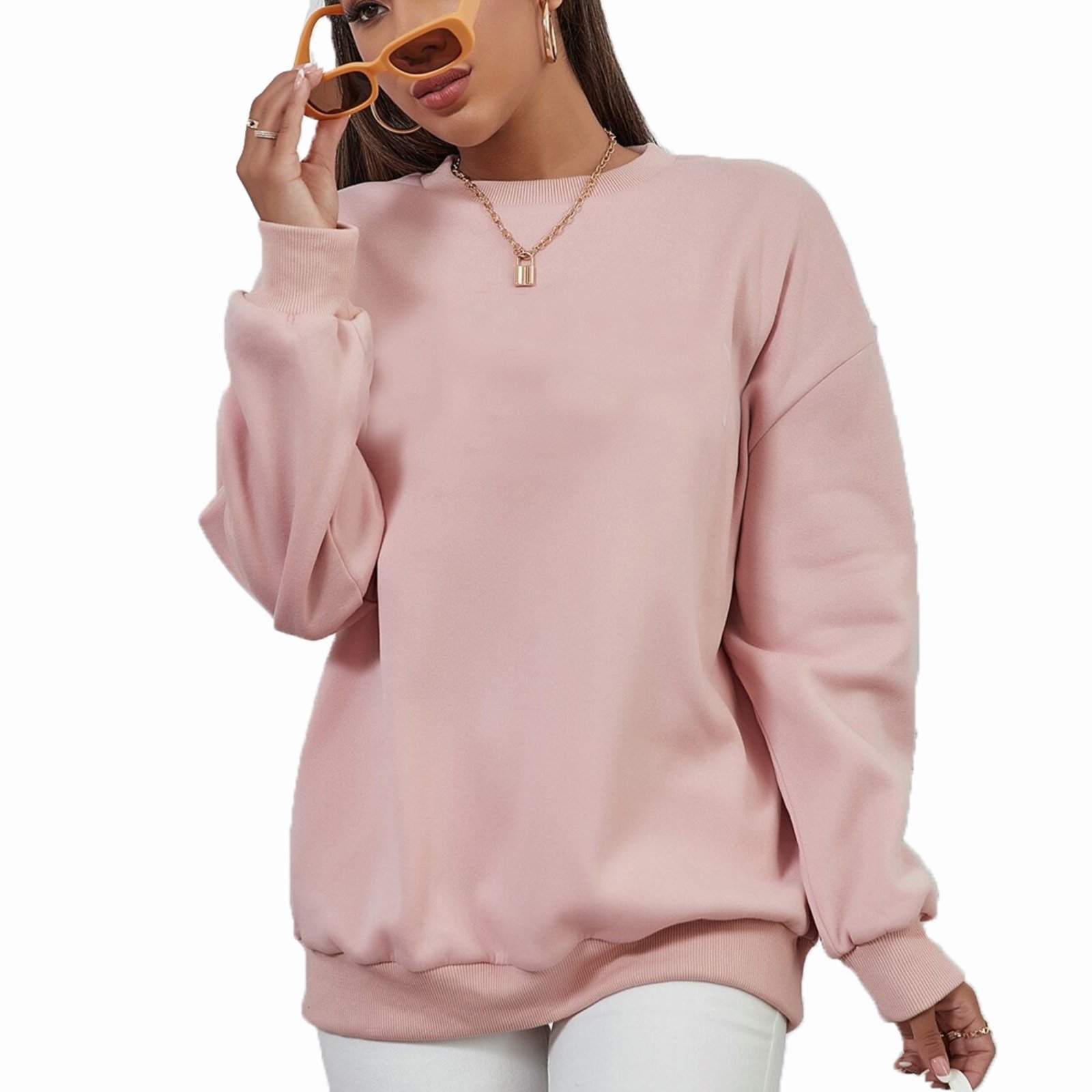 Moletom Gola Redonda Unissex Careca Blusa de Frio Casaco Feminino