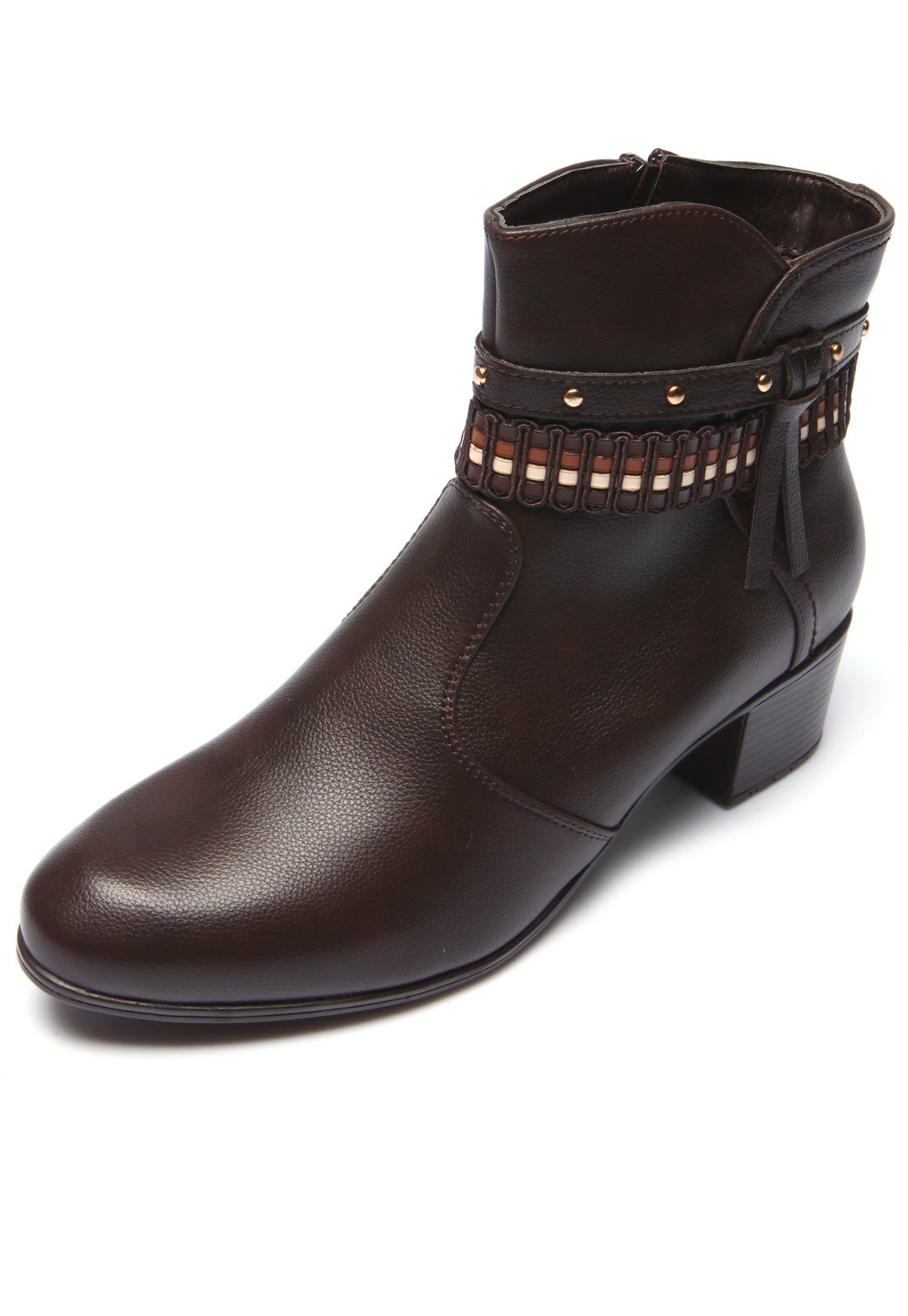 bota mooncity cano curto tiras