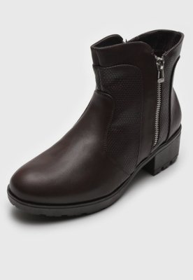 bota mooncity zíper marrom