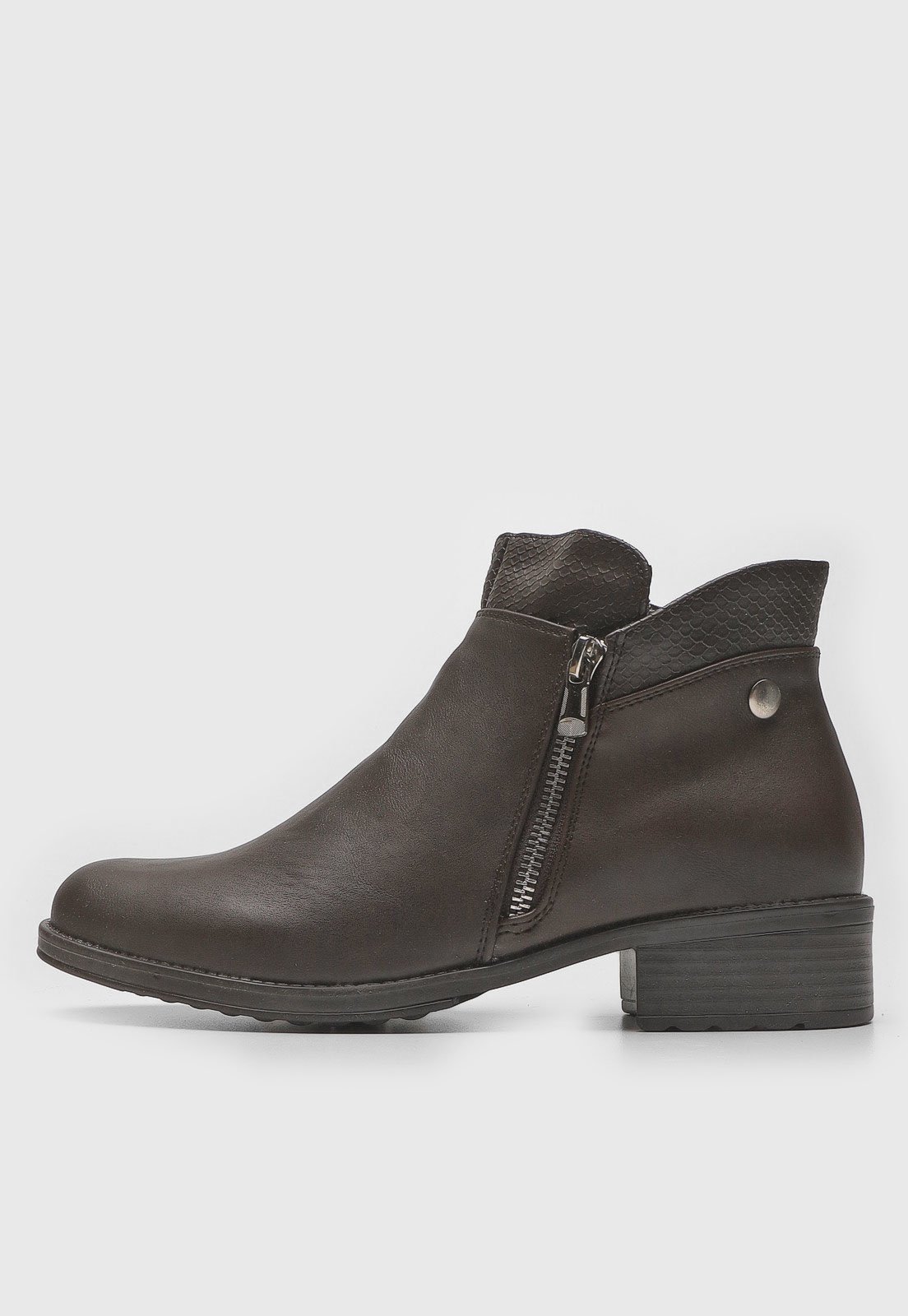 bota mooncity zíper marrom