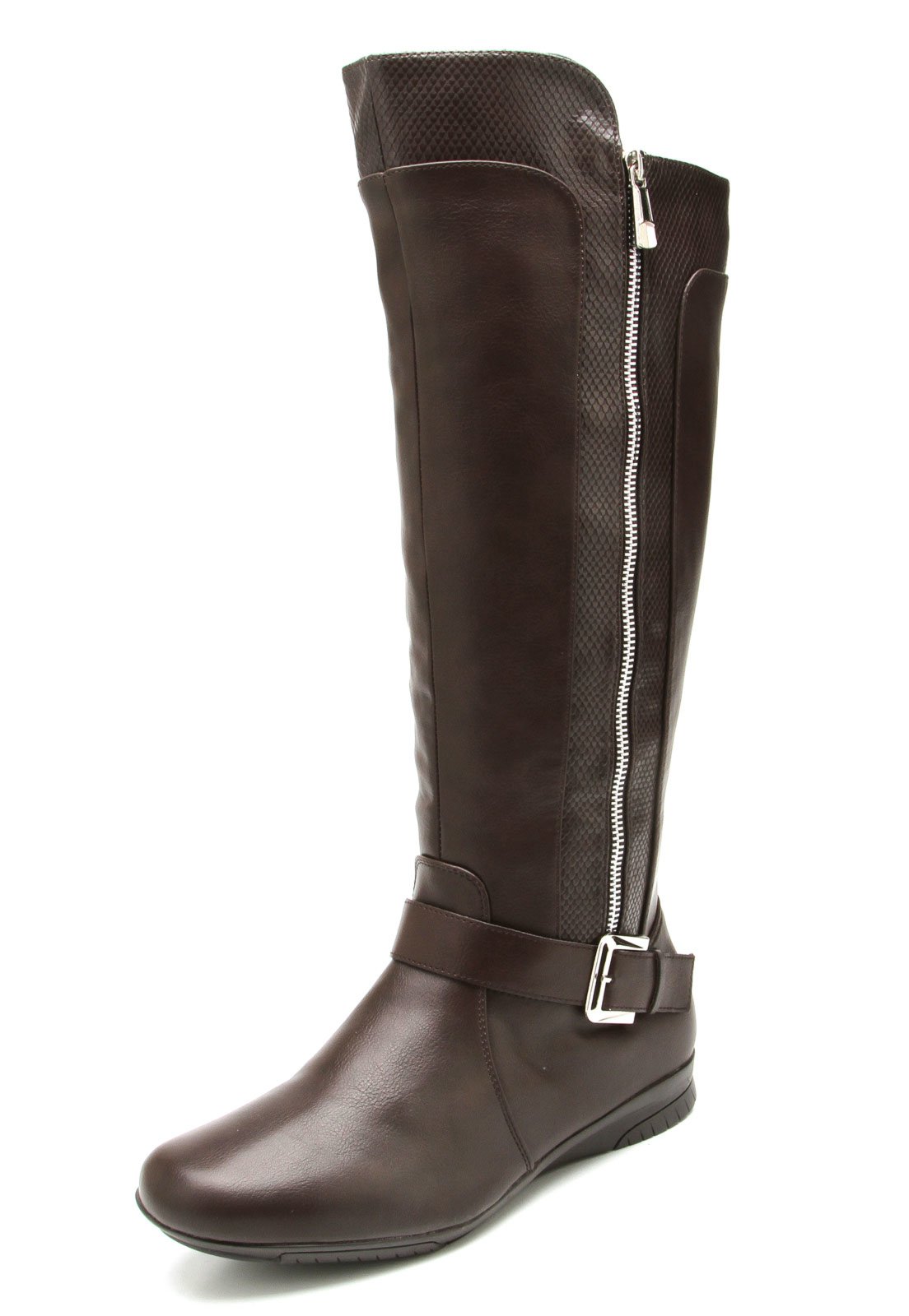 bota mooncity zíper marrom