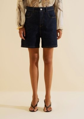 Bermuda Jeans Reta Origem - Azul