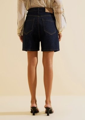 Bermuda Jeans Reta Origem - Azul