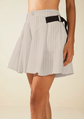 Bermuda Morena Rosa Reta Alta Off Off-white