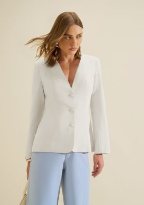 Blazer Ajustado Origem - Off-white