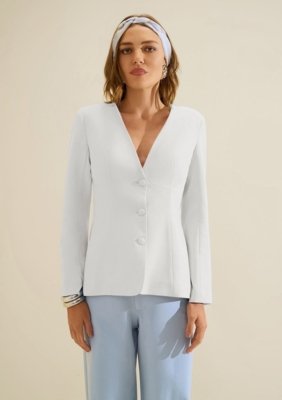 Blazer Ajustado Origem - Off-white
