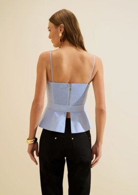 Blusa Decote Reto Aeris - Azul