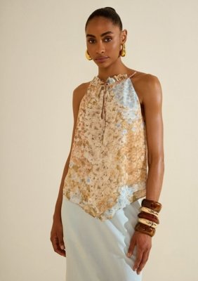 Blusa Gola Alta Florescer - Azul