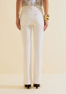 Calca Boot Cut Alta - Off-white