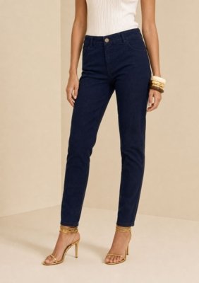 Calça Boot Cut Média - Azul