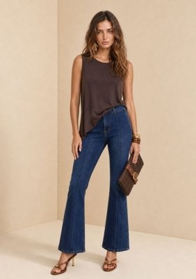 Calca Boot Cut Profundo - Azul