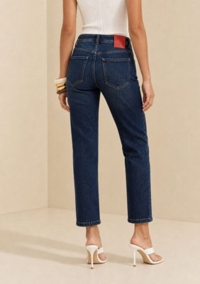 Calça Cigarrete Alta - Azul