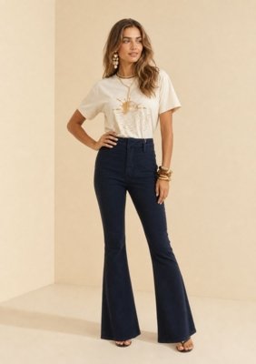 Calca Flare Eclipse - Preto