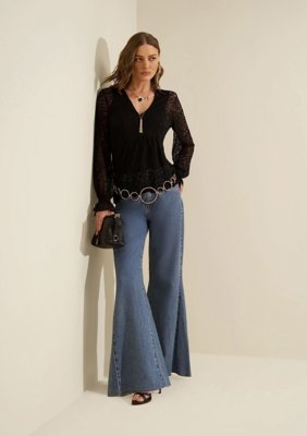Calça Flare Índigo - Azul