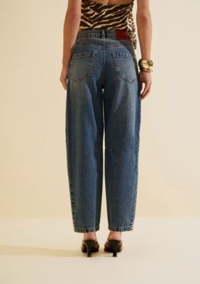 Calca Jeans Cenoura Favo - Azul
