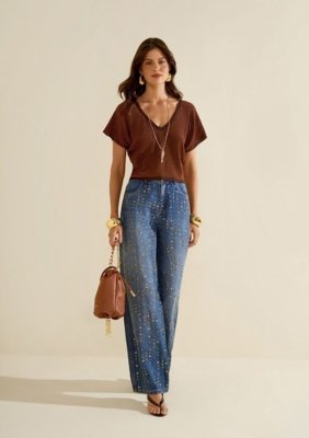 Calça Jeans Eclos - Azul