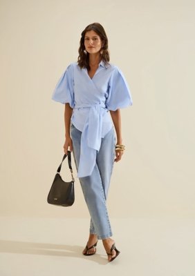 Calca Jeans Mom Cadência - Azul