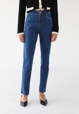 Calça Jeans Morena Rosa Skinny Viés Azul