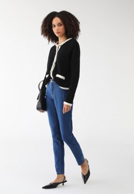 Calça Jeans Morena Rosa Skinny Viés Azul