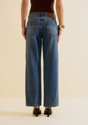 Calca Jeans Wide Índigo - Azul