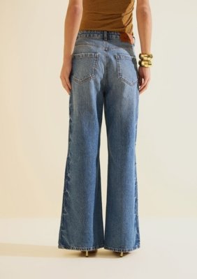 Calça Jeans Wide Leg Índigo - Azul