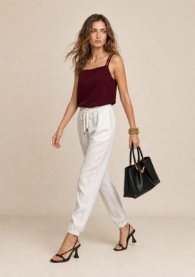 Calça Jogging Baixa - Off-white