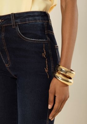 Calça Morena Rosa Boot Cut Alta - Azul