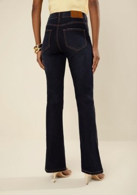 Calça Morena Rosa Boot Cut Alta - Azul
