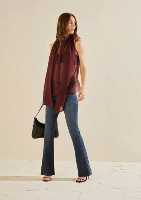 Calça Morena Rosa Boot Cut Alta - Azul