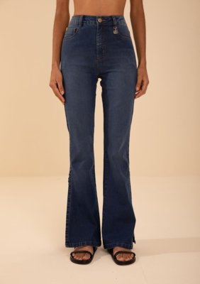 Calça Morena Rosa Boot Cut Alta Azul