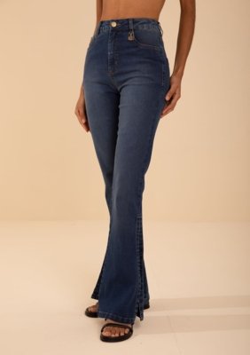 Calça Morena Rosa Boot Cut Alta Azul
