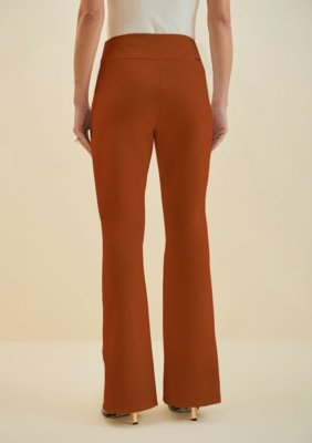 Calça Morena Rosa Boot Cut Alta Bege