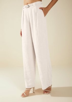 Calça Morena Rosa Boot Cut Alta Off-white