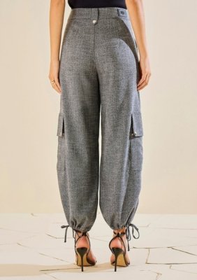 Calça Morena Rosa Cargo Alta - Azul Marinho