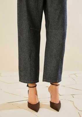 Calça Morena Rosa Cenoura Alta - Azul