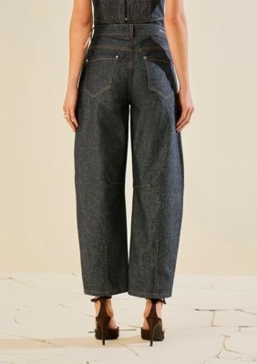 Calça Morena Rosa Cenoura Alta - Azul
